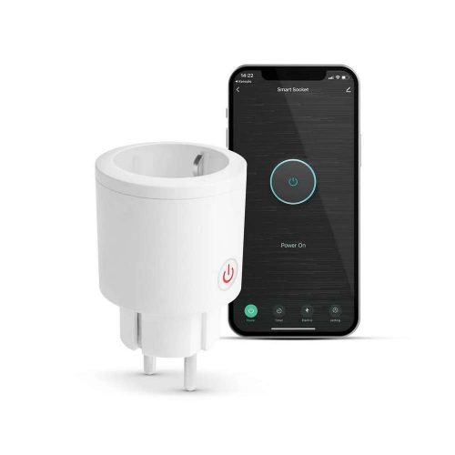 Smart konnektor - fogyasztásmérővel - Amazon Alexa, Google Home, Siri, IFTTT kompatibilitás