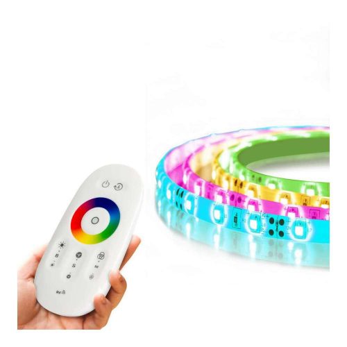 RGB LED szalag - "MagicControl" - 5 m - 100+ program, érintős távirányító - IP65