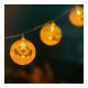 Halloween-i LED-es lampion fényfüzér 10 LED - Tök - 2 x AA - 1,5 m