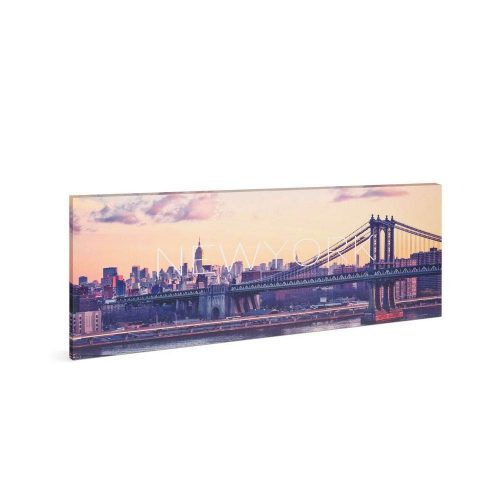 LED-es fali hangulatkép - "New York" -  2 x AA, 38 x 78 cm